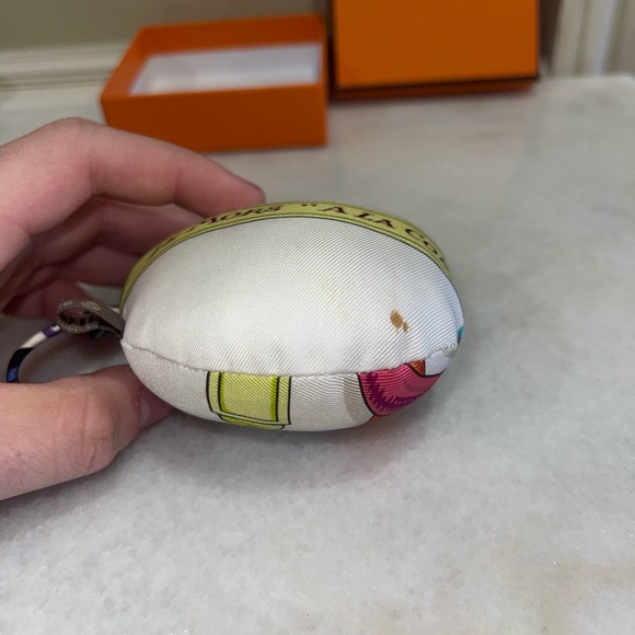 Hermes Ornament Petite H Petite Multicolor Silk Authentic - Picture 4 of 4